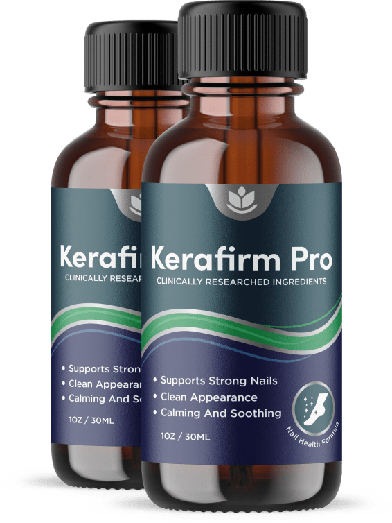Two bottles of KeraFirm Pro nail care oil